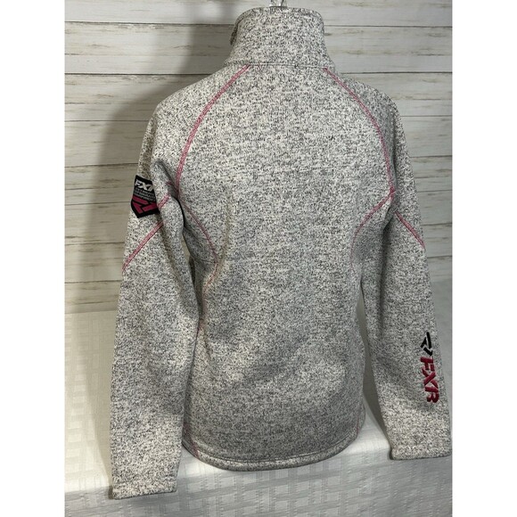 FXR Racing Snowmobile Knit Fleece Full Zip Mid-Layer Jacket Coat Size 6 Women - Picture 10 of 16